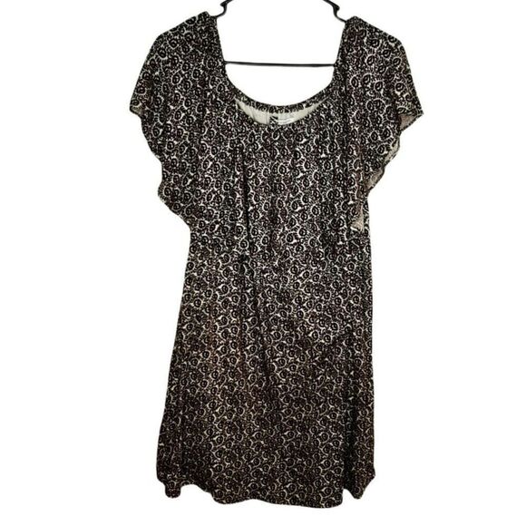 Rebecca Minkoff Havasu Burgundy and Cream Floral Dress sz 10 - Picture 4 of 7